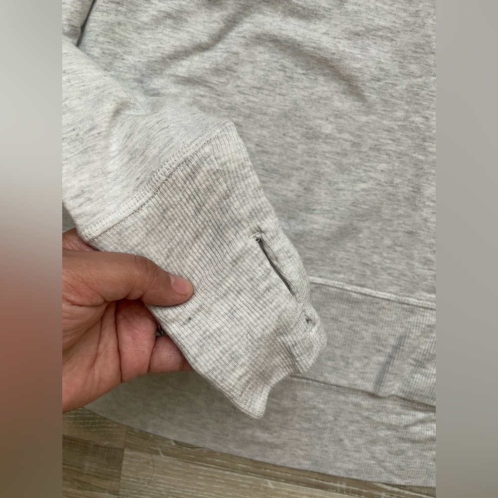 Athleta Crew Neck Pullover Solid Grey Sweater Siz… - image 2